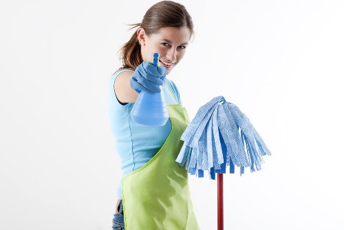 Professional house cleaning in a Harrow family home