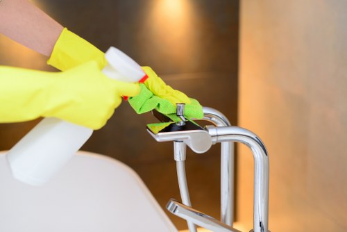 Vacant flat move in cleaning in Harrow with dusting and floors