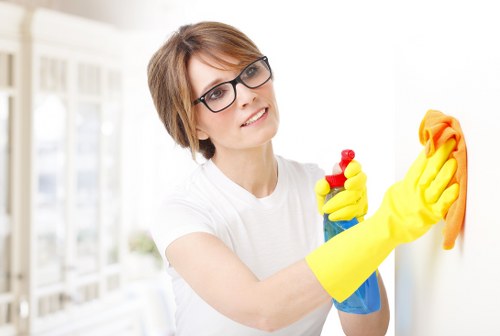 Local cleaning team working in a Harrow property
