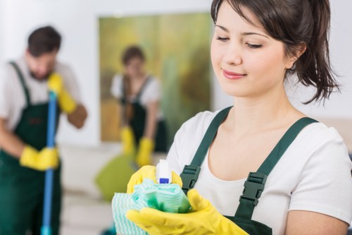 Local cleaners preparing a Harrow apartment for new occupants